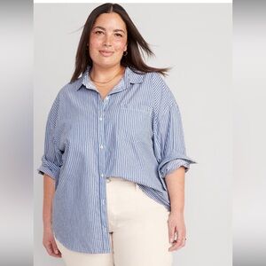 Old Navy oversized boyfriend button up shirt